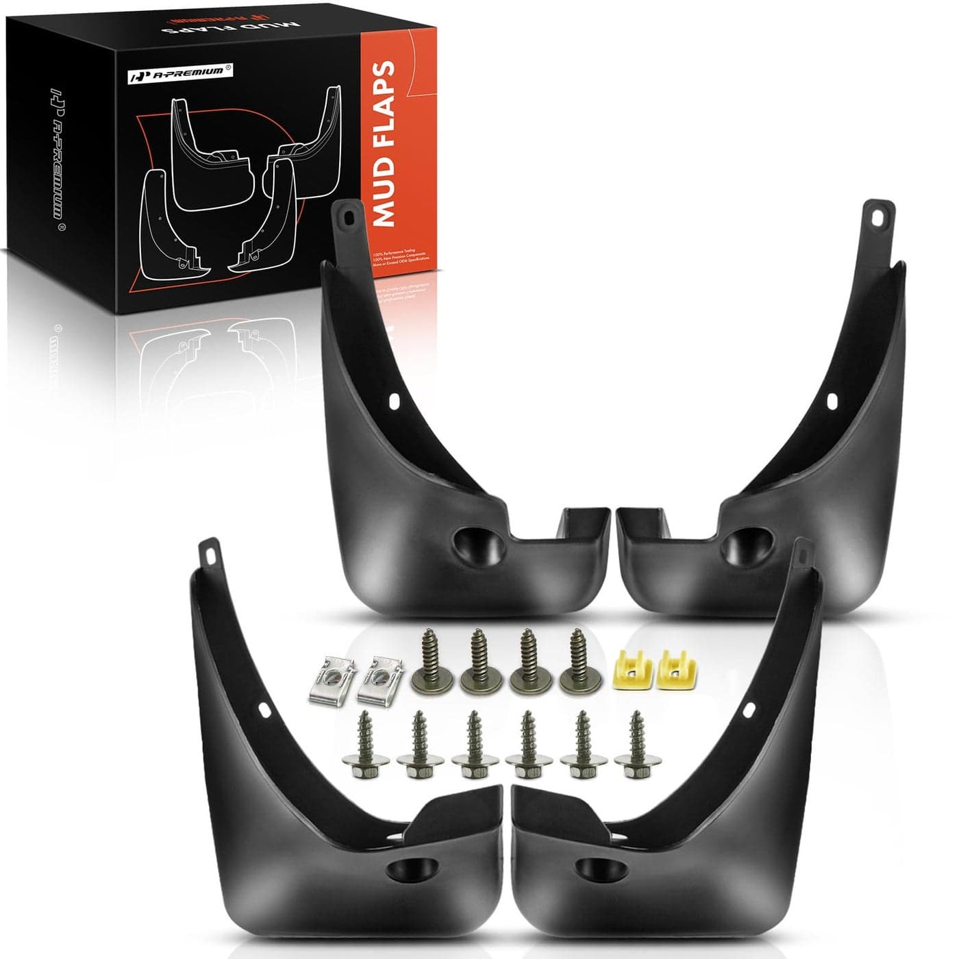 APremium Set of 4PCS Mud Flaps Splash Guards Mudguards Mudflaps with Hardware Compatible with Toyota RAV4 20062012 Sport Utility Wo Fender Flares Front and Rear Driver Passenger Sides