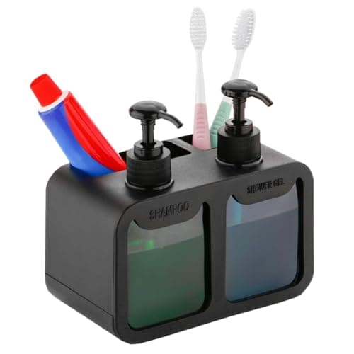 BENAVJI Outdoor Living Twin Designe Liquid Soap Dispenser, 300ml, Multipurpose Refillable Plastic Pump for Hand Wash, Dish Wash, Shampoo, Kitchen, Bathroom, and Household Use