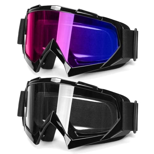 JAGASOL ATV Goggles Dirt Bike Goggles Ski Goggles for Men Women UV 400 AntiScratch Fog Dustproof for Adults Youth Kids