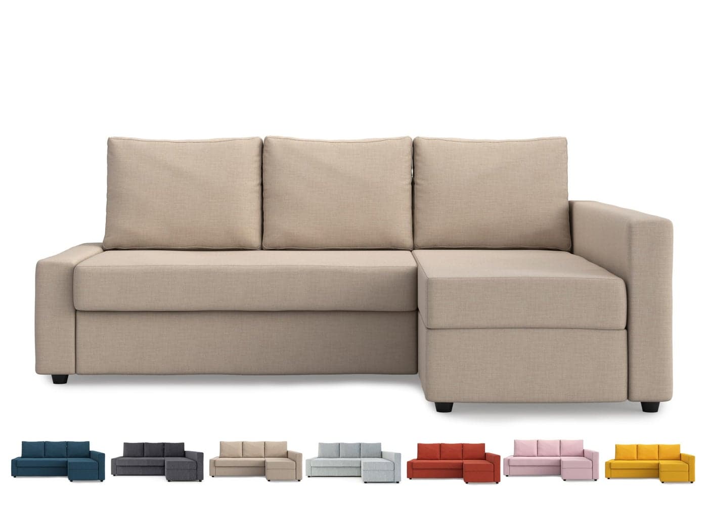 MASTERS OF COVERS Snug Fit Friheten Slipcover for The IKEA Friheten with Chaise Corner Cover Sofa Bed Cover Sectional Slipcover Replacement Light KhakiCover OnlyNot Sofa