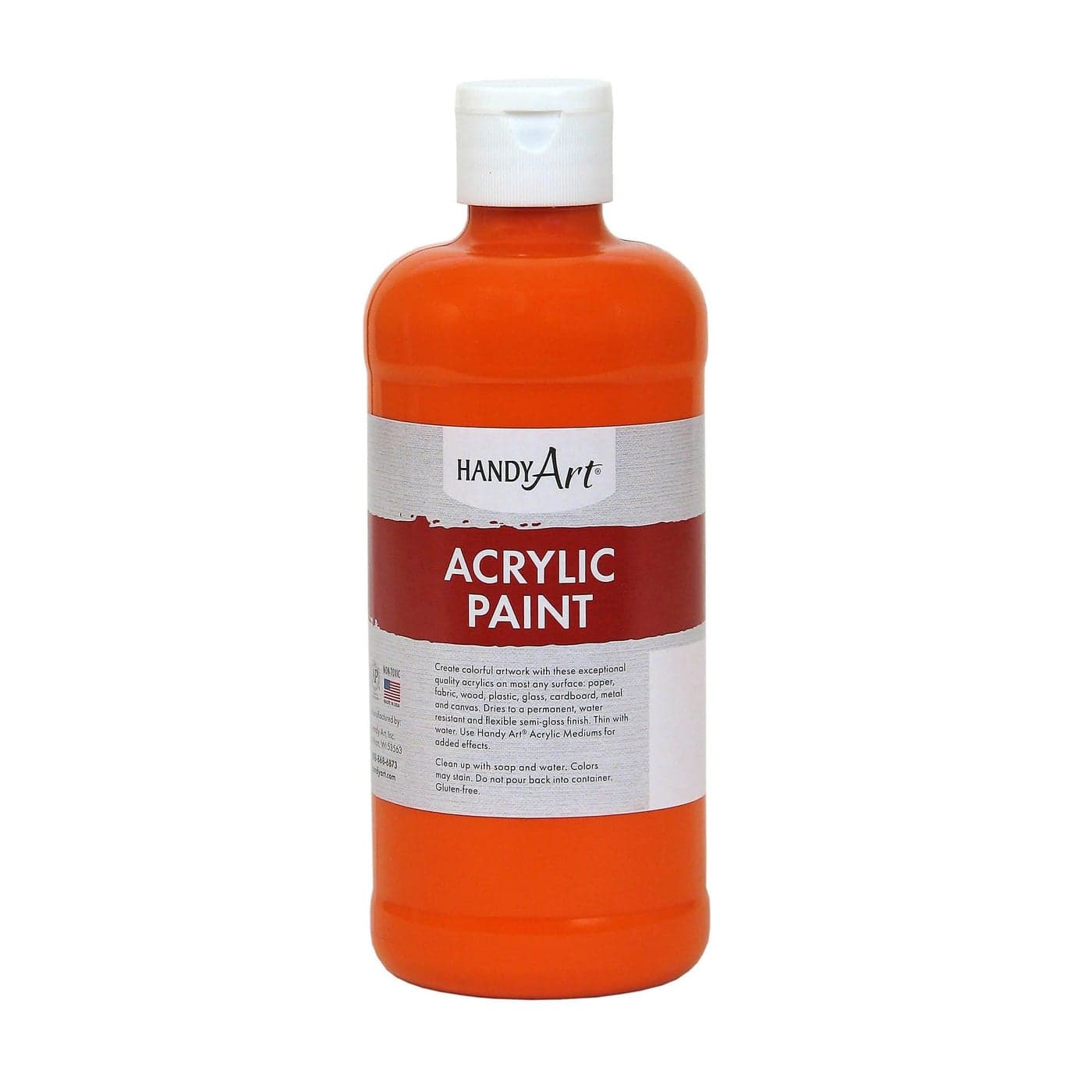 Handy Art Student Acrylic Paint 16 ounce Chrome Orange