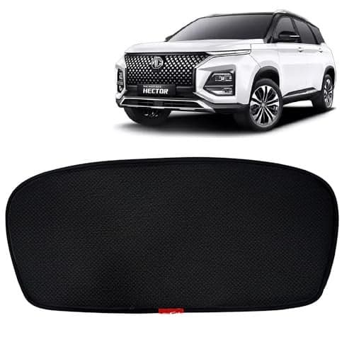 Kingsway® Cotton Mesh Hector Car Sun Shade Rear Windshield Non Magnetic Fix Type Curtain for 2023 Onwards Model, Compatible with Morris Garages (MG) Hector Only, Car Dicky Sunshade, Black, 1 Piece
