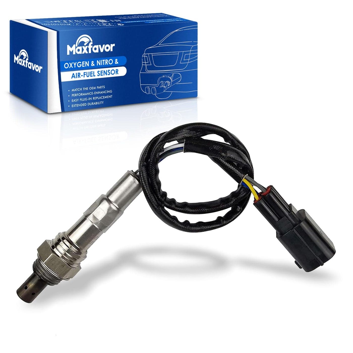 Maxfavor 2345015 Upstream Air Fuel Ratio O2 Oxygen Sensor Replacement for Mazda 3 2009 2010 Sport 20L2008 2009 2010 Mazda 5 23L2006 2007 2008 2009 Mazda 3 20L 23L O2 Sensor LFL7188G1