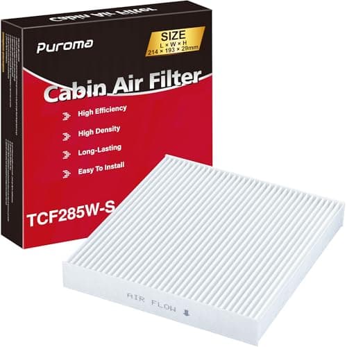 Puroma Cabin Air Filter Compatible with Toyota Camry, RAV4, Highlander, Corolla, Sienna, Tundra, Prius, 4Runner, Subaru Outback and Legacy, Lexus, Scion, Land Rover, Replacement for CP285, CF10285