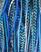 True Blue Remix 612 Feathers for Hair Extension Includes 2 Silicon Micro Beads
