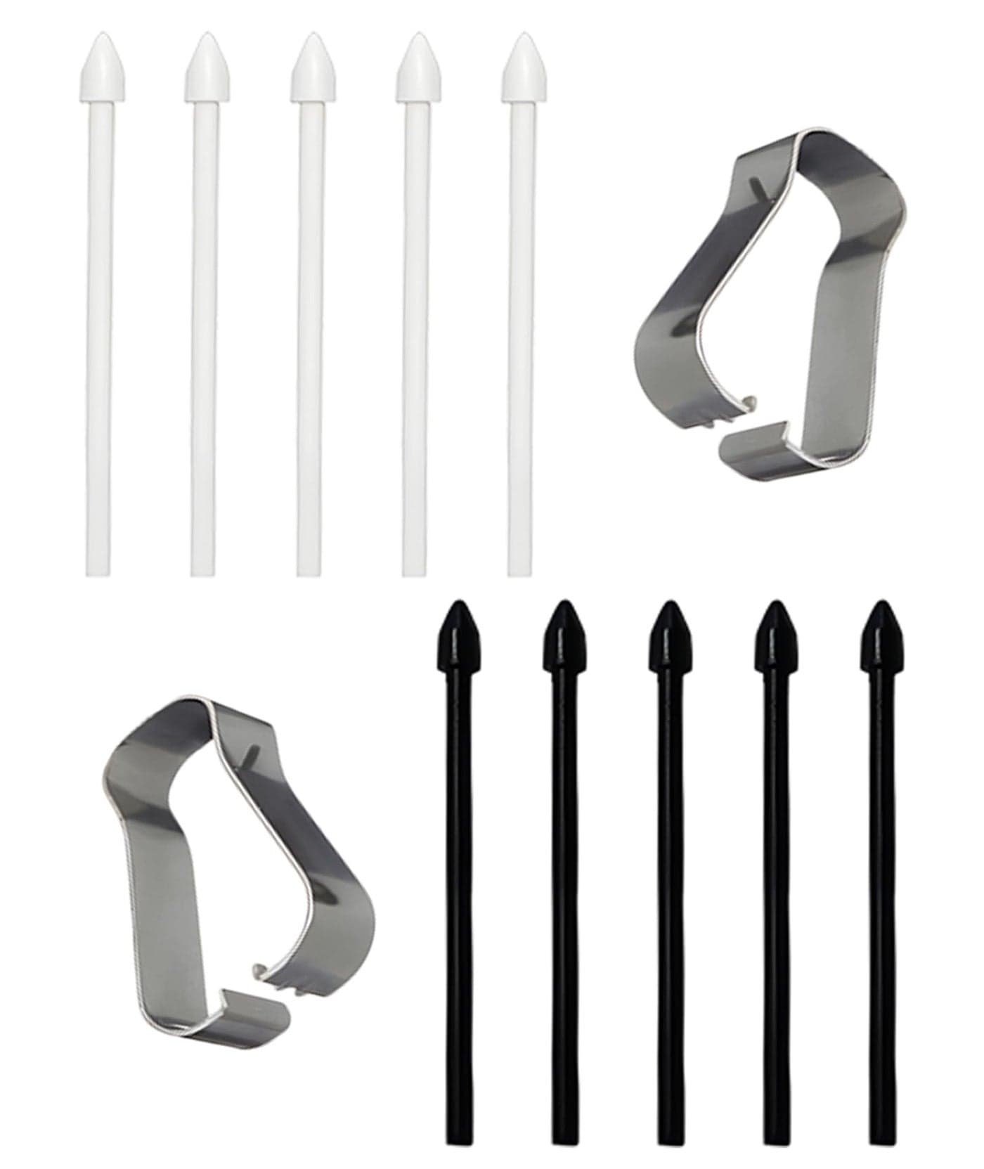 10 Pcs Touch Stylus Pen Tip Nib Suitable for Samsung S9/S8/S7/S6 Lite Handwriting Pen Core, Note 10/20 Touch Pen Replacement Tip (Black and White, Stylus Pen Not Included)