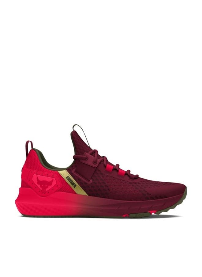 Under Armour Project Rock Red One Blood Sweat Respect 4 Sneakers