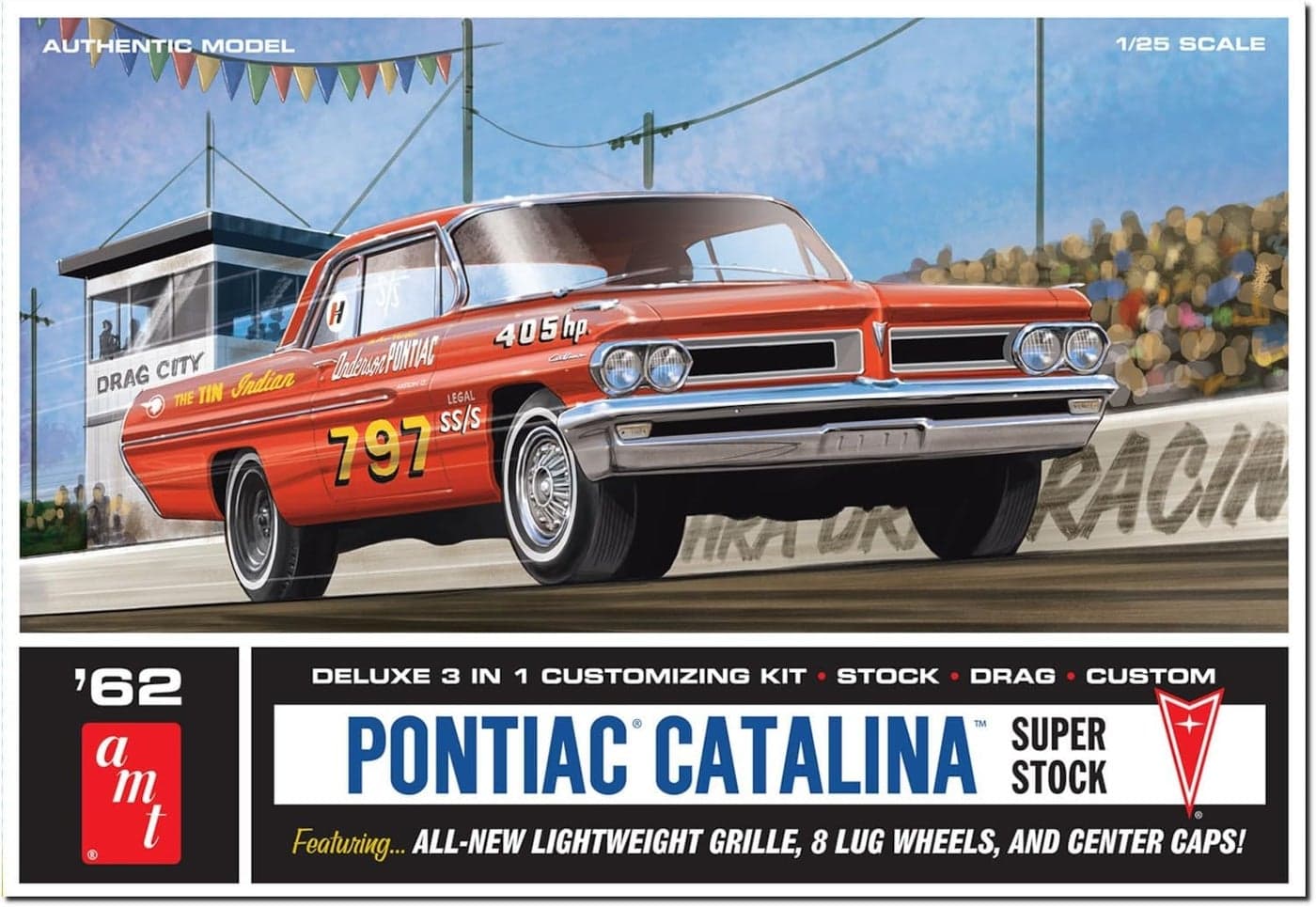 AMT 1962 Pontiac Catalina Super Stock 125 Scale Model Kit