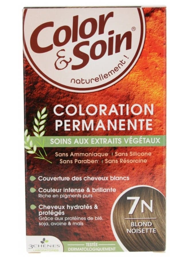 Color & Soin Permanent Color Care - Hair Colour: Hazelnut Blond: 7N — 60M