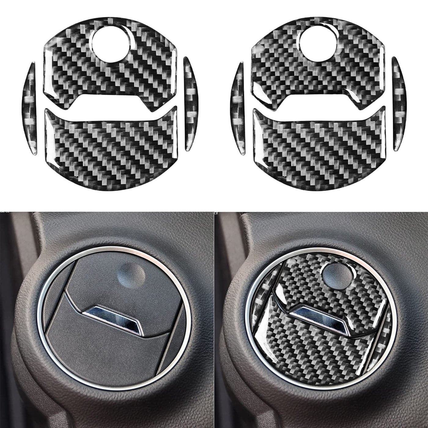 NVCNX Real Premium Carbon Fiber Compatible with ChevyChevrolet Camaro 20102015 2011 2012 2013 2014 Dashboard Sides Air Vent Outlet Dash Trim Cover Sticker Decal Car Interior Accessories 8PCS Black