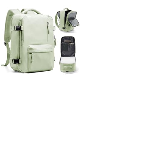 Travel Backpack WomenCarry On Backpack Flight Approved 18x14x8 inches Bag Spirit Airlines Personal ltemCollege Sports Hiking Rucksack Waterproof Casual Daypack Laptop Blackpack Men MintGreen