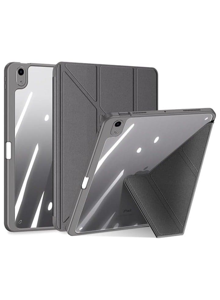 Transparent Back Case for iPad Air 11 inch 6th Generation (2024, M2),Smart Magnetic Flip Stand Soft TPU Back Cover With Pencil Holder Auto Sleep Wake for iPad Air 11