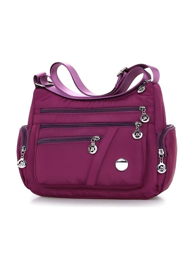 Women's Multi-pocket Shoulder Bag, Ladies Large-capacity Crossbody Bag Sling Bag Side Bag Carry Bag, Lightweight Nylon Material Satchel Bag Phone Bag Tourist Bag Shopping Bag