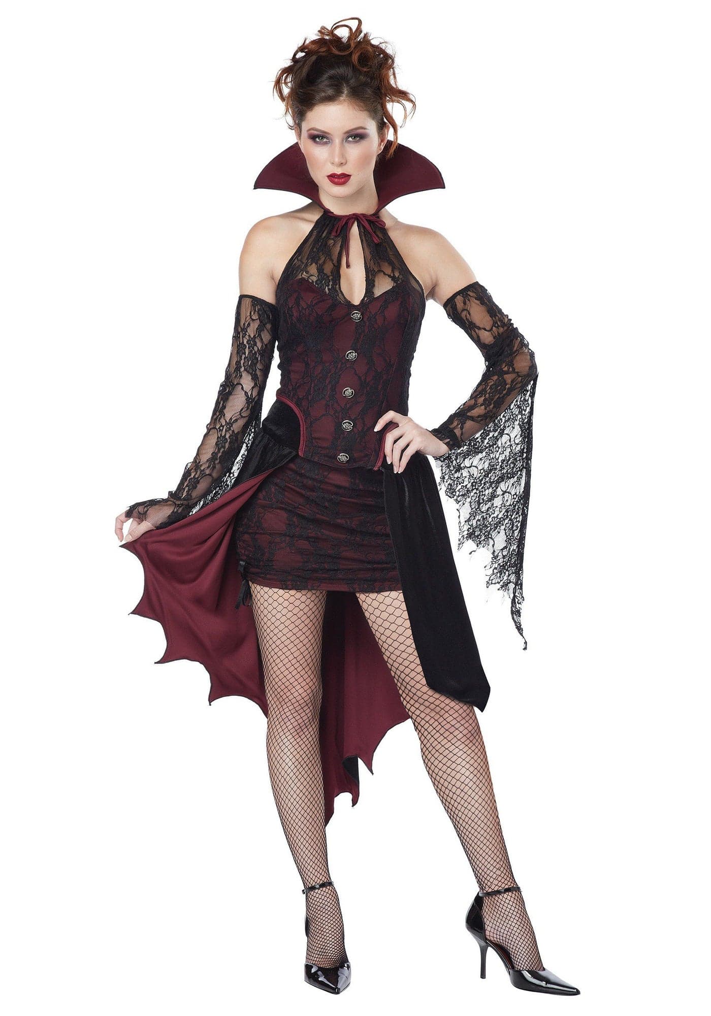 California Costumes Womens Plus Size Vampire Vixen Costume BurgundyBlack Large