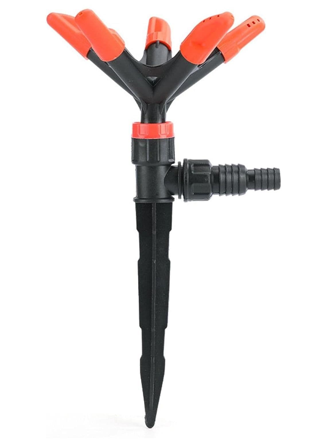 5 Arm High Pressure Rotary Sprinkler, 360 Degree Automatic Rotating Adjustable Lawn Garden Irrigation Traveling Sprinklers