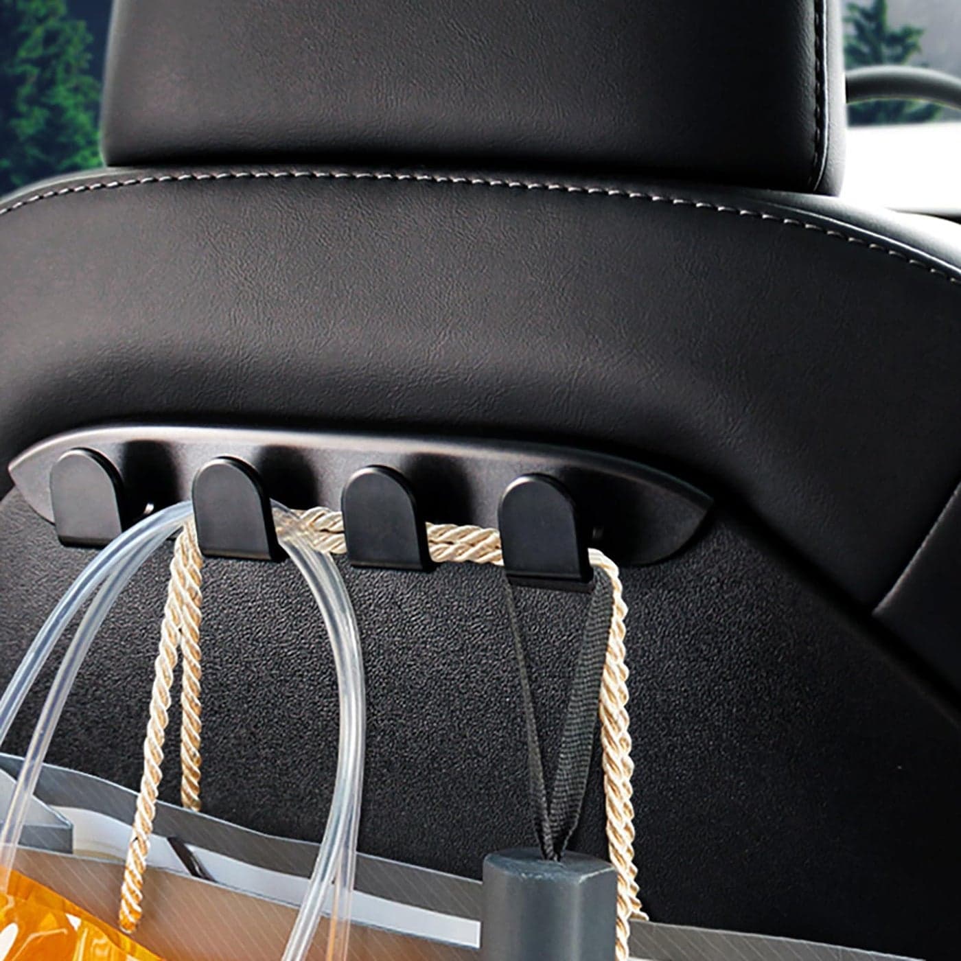 OATSBASF 2 Pack Car Seat Hooks for Tesla Model 3 Y Accessories 2025 2024 2023 2022 2021 2020 Purse Hanger for Car Seat Back Organizers for Purses Handbag Backpack Grocery Bag