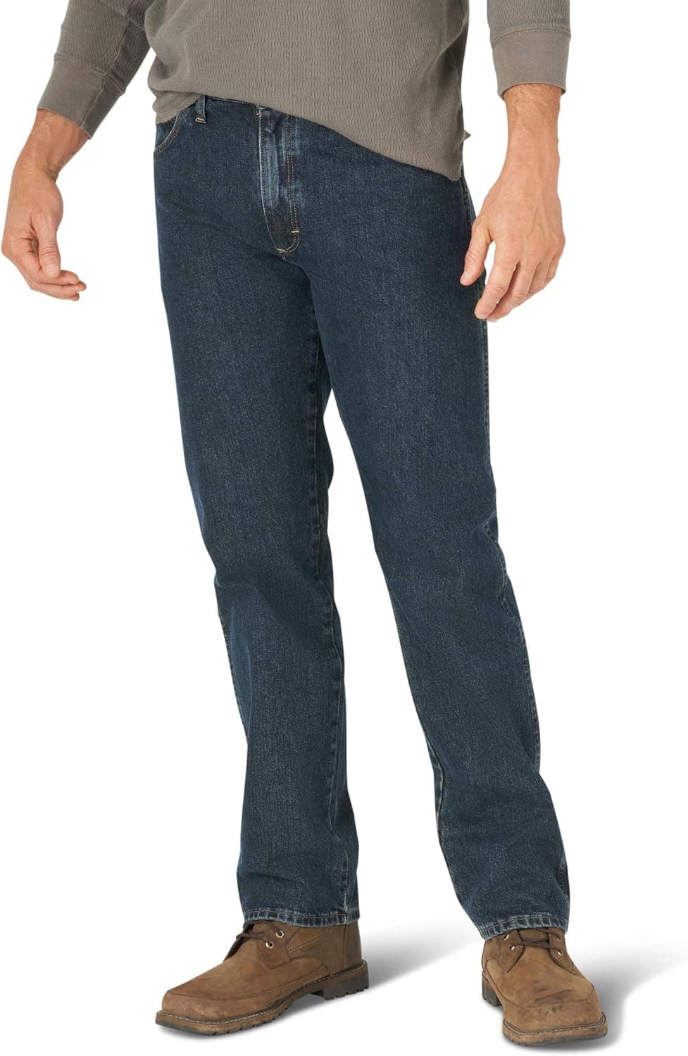 Wrangler Authentics Men's Classic 5-Pocket Regular Fit Cotton Jean - Storm, 34W x 32L
