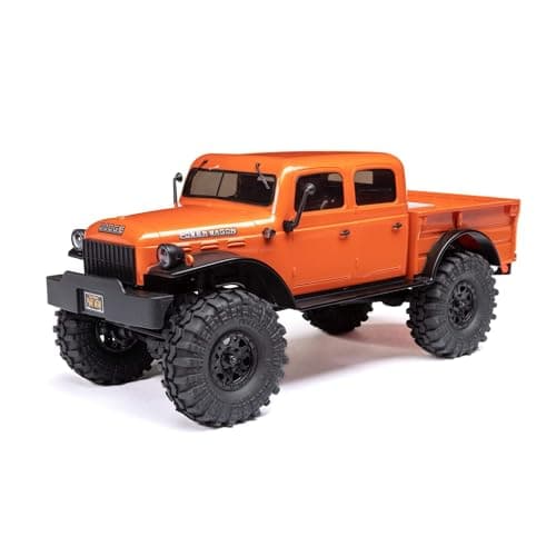 Axial RC Truck SCX24 40s 4 Door Dodge Power Wagon Orange124 4 Wheel DriveRTR Everything Needed to Run Included AXI00007T1