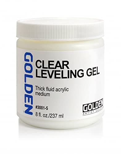 Clear Leveling Gel by GOLDEN, 8 fl. oz. Jar, Professional Acrylic Gel Medium, Transparent