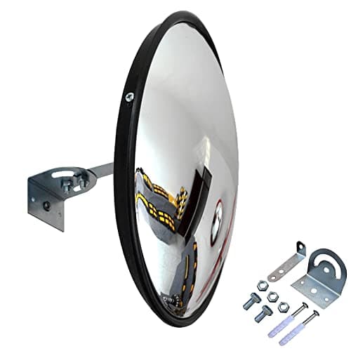 LH-GUARD Convex Mirror - 18" Security Mirror for Business, Garage, Warehouse, Office. 18 Inch Convex Safety Mirror Indoor Outdoor with Clear View Wall-Mounted