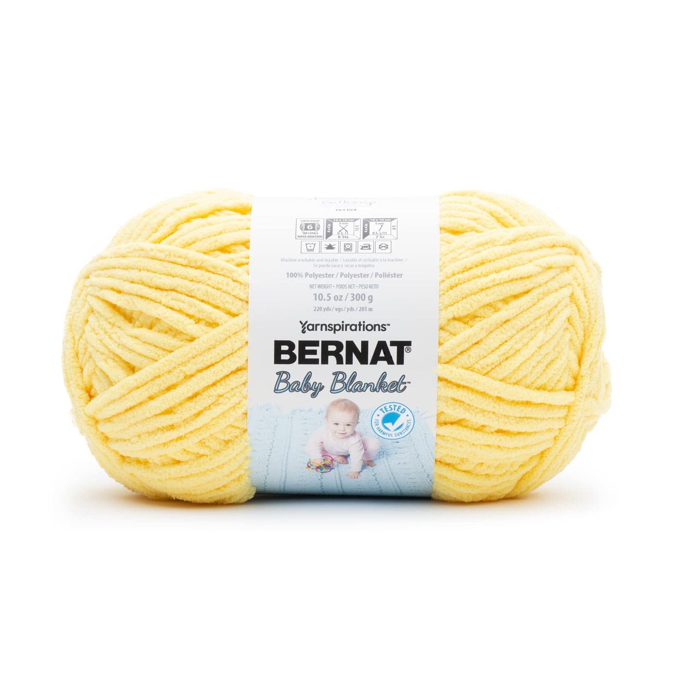 BERNAT BABY BLANKET YARN 300G 105 OZ BUTTERCUP