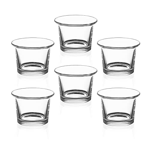 Royal Imports Candle Holder Hanging Oyster Votive Tealight Glass for Wedding, Birthday, Holiday & Home Decoration, Set of 6