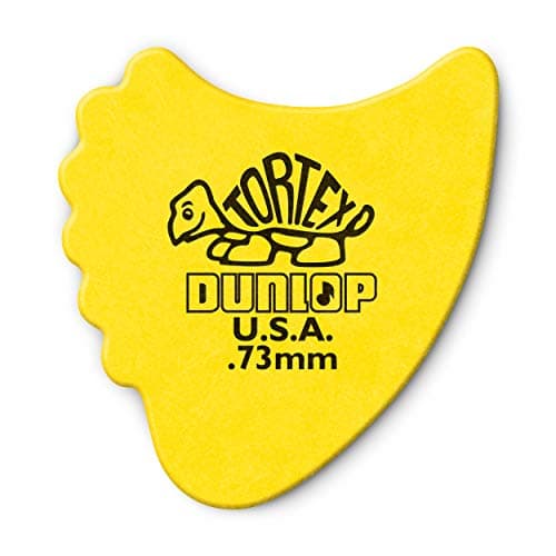Jim Dunlop Tortex Fins .73mm Yellow Guitar Picks - 72 Pack