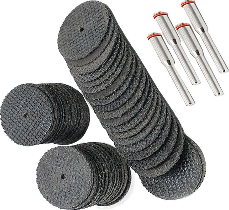 DIY Crafts Pack Of 60 Pcs, Multi, 2 Pcs Mandrel/Connecting Shank, Abrasive Cutting Disc for Grinder Rotary Tool Circular Saw Blade Wheel Cutt(Pack Of 60 Pcs, Multi, 2 Pcs Mandrel/Connecting Shank)