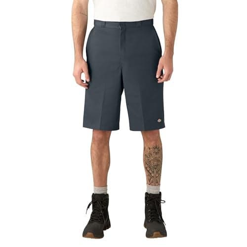 Dickies Men’s 13-Inch Loose Fit Work Shorts – Durable Outdoor Uniform Shorts with Multi-Pockets for Men on The Job, Graphite, 32