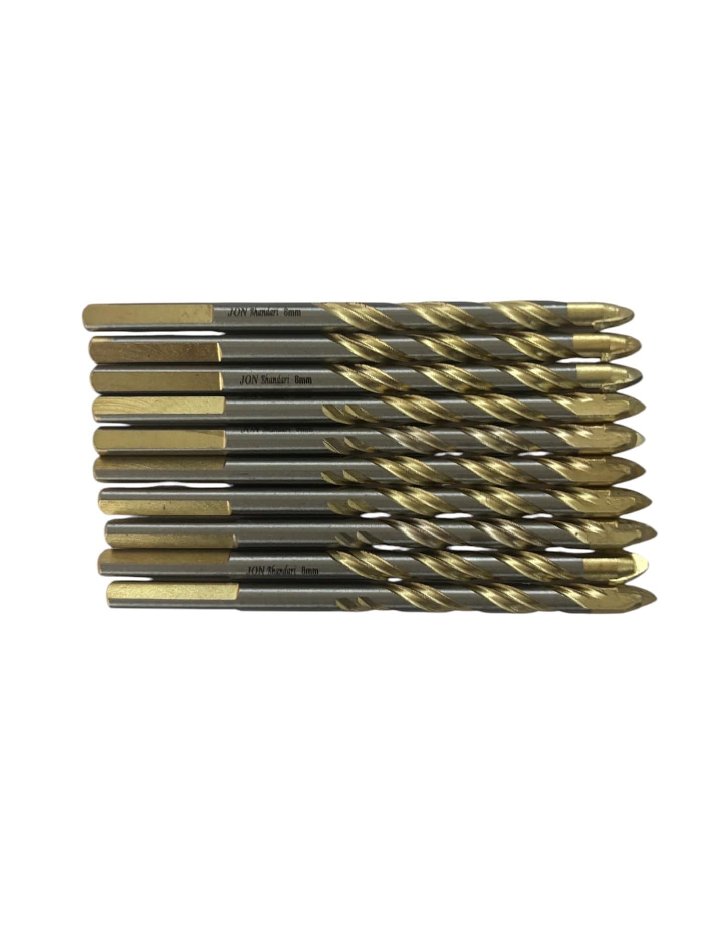 Jon Bhandari Tools Ceramic Drill Bit Set Tungsten Carbide for Tile, Glass, Concrete, Brick, Wood & Plastic (10pc 8mm)