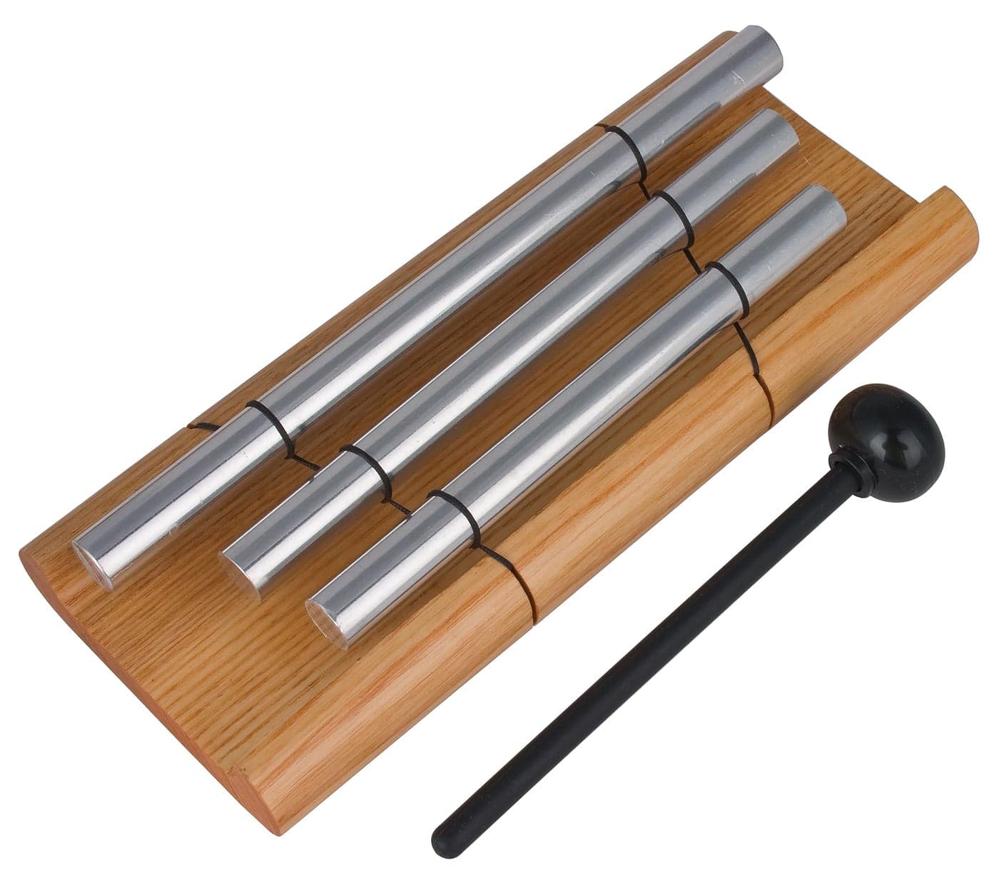 Woodstock Wind Chimes Zenergy Trio Hand Chime, Silver (7.7") Musically Tuned for Meditation, Yoga and Mindfulness, Great for Classrooms