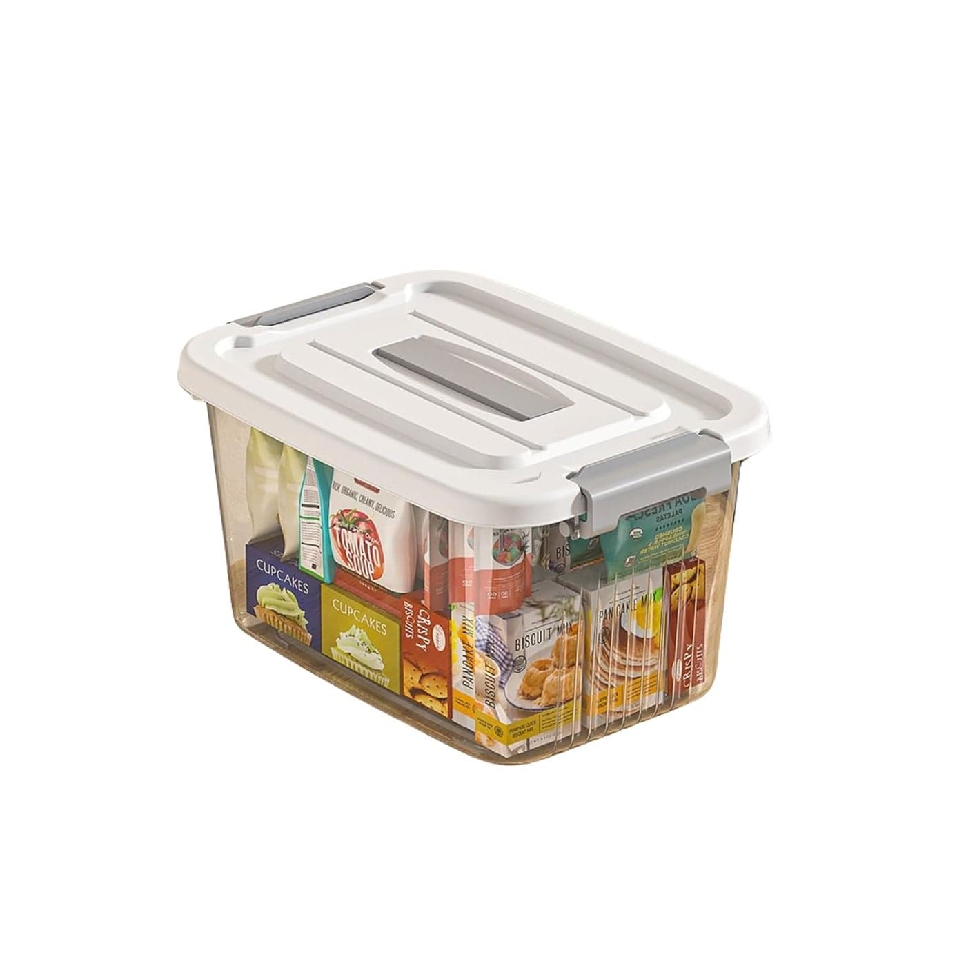 KREPS Clear Plastic Storage BoxBins Container with Latches and Lid Stackable Storage Heavy Duty Material NO195 X 7 X 55 INCH PACK OF 1