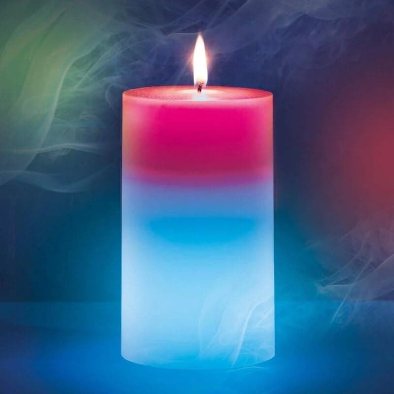 SHOPECOM Magic Colour Changing Wax Candles Colorful Light Home Lighting New Type Romantic Real Flameless Flickering Holiday Candle LED Room Decor Diwali Christmas Decor Pack of 1