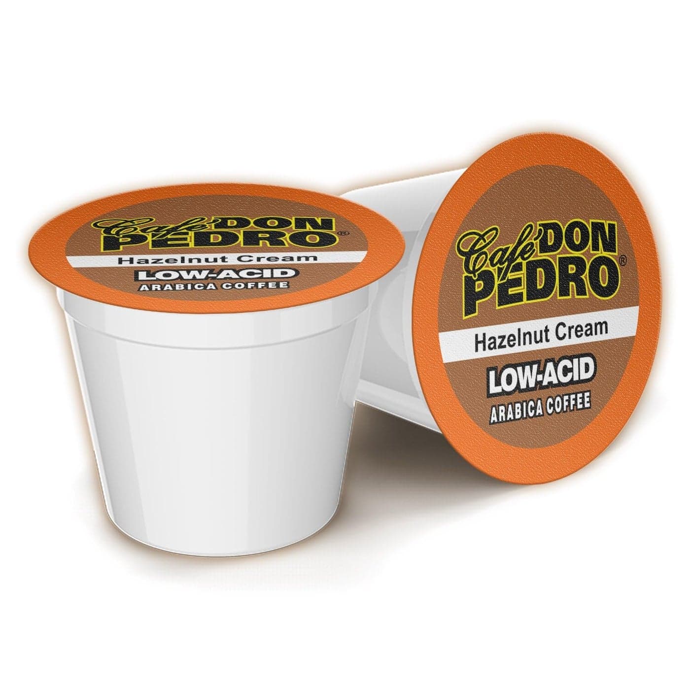 Cafe Don Pedro Hazelnut Cream Low Acid Coffee Pods Compatible with Keurig Kcup Coffee Maker 100 Arabica Battles Heartburn Acidic Reflux 72 count