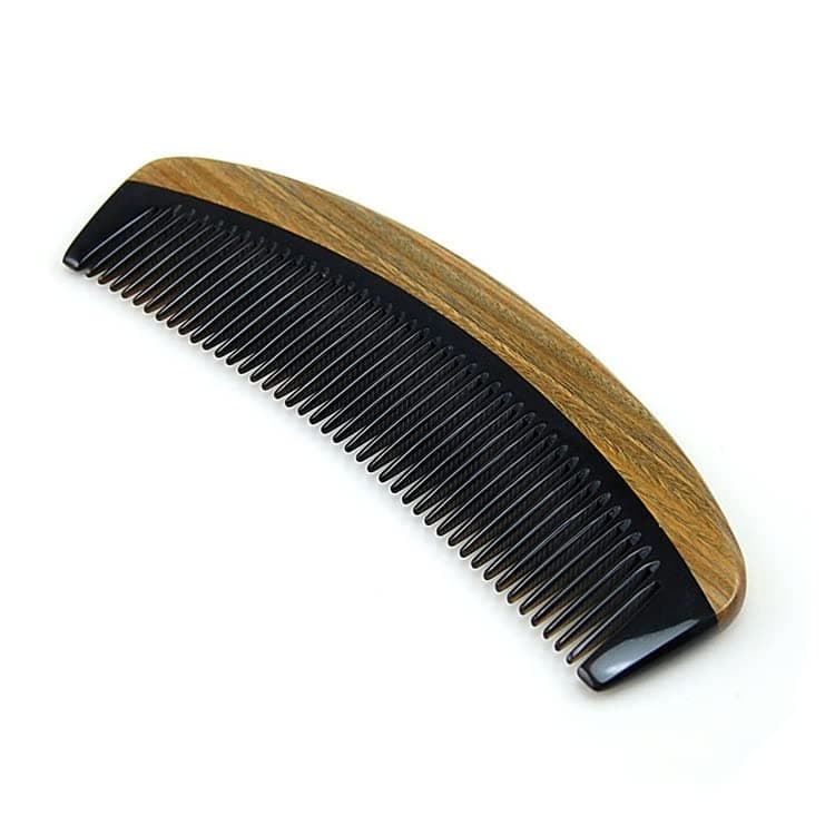 Natural Ox Horn Pocket Hair Comb 100 Handmade Premium Quality AntiStatic Comb Without Handle Buffalo Horn Oval Fine Tooth Green Sandalwood