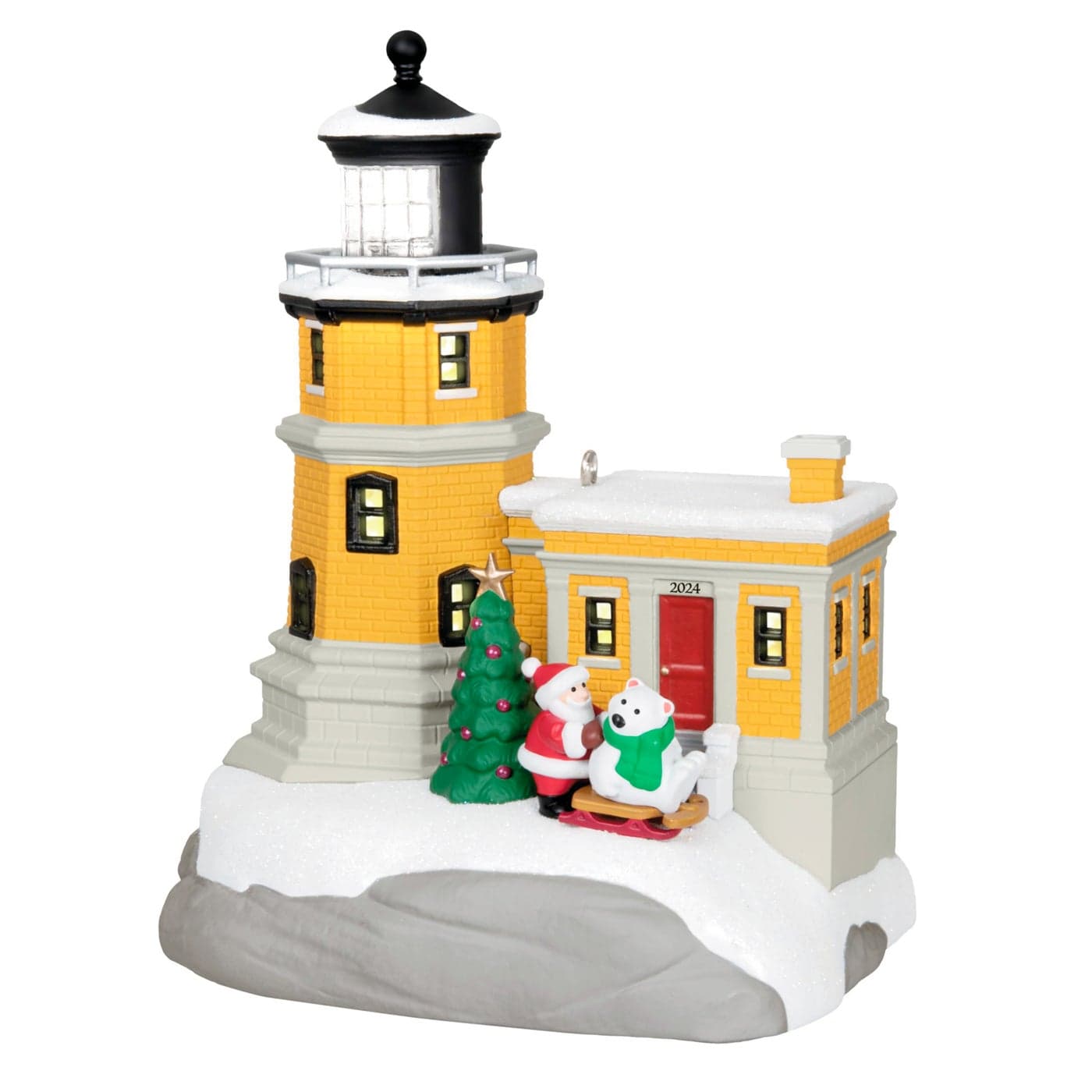 Hallmark Keepsake Christmas Ornament 2024 Holiday Lighthouse 2024 With Light Gifts for Christmas Lovers