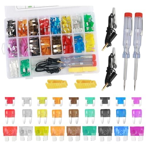 Car Fuses Assortment Kit with Car Fuse Tester3Size Fuses Automotive Kit with Standard Mini Low Profile Mini 35A30A25A20A15A10A75A5A2AUniversal Cars Fuse Kits