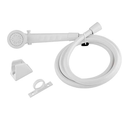 Dura Faucet DF-SA130-WT RV Economical Shower Head and 60 inch Hose Kit, Water Saving Trickle Switch (White)