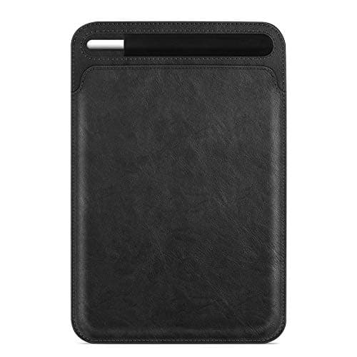 Fintie Sleeve with Pencil Holder for Pro 11inch iPad Air 11 Air 54 iPad A16 10th Gen 9th Gen Slim Fit Vegan Leather Protective Cover Carrying Case Bag Black