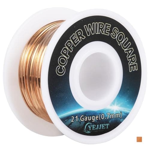 21 AWG Square Copper Wire 072x072mm UltraFine Jewelry Wire 30ft Delicate Crafting Wire Weaving and Miniature Projects