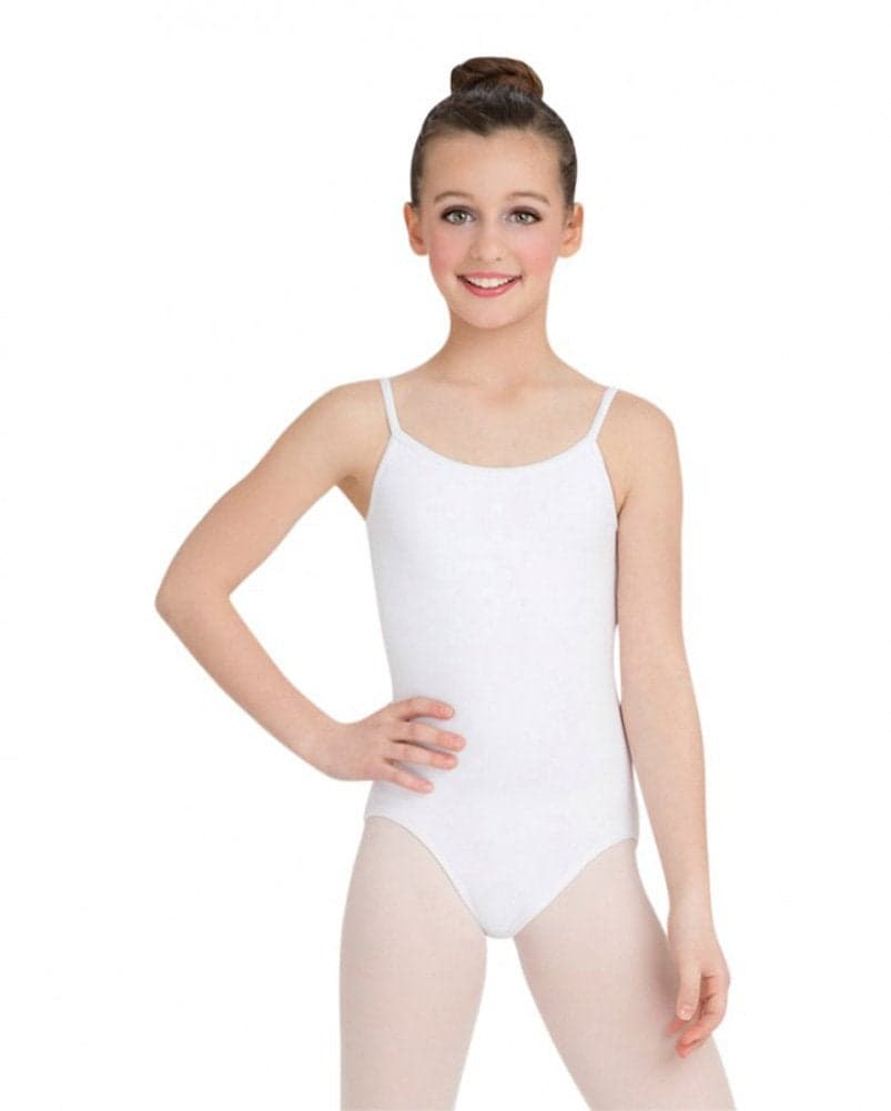Capezio girls Classics Camisole With Adjustable Straps athletic leotards, White, 10 12 US