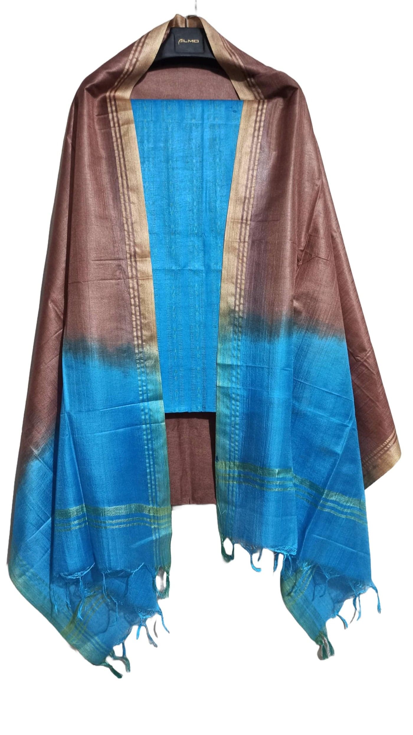 HAIDER ALI AND SONS Semi Tussar Silk Unstitched Suit Set for Women with Dupatta | Salwar Suit Dress Material for Women & Girls | Top - 2.5 Mtrs, Bottom - 2.50 Mtrs & Dupatta - 2.3 Mtrs__1 (SKY BLUE)