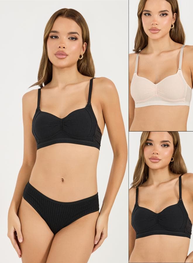 Pack of 2 - Padded Non Wired Comfort T-Shirt Bra