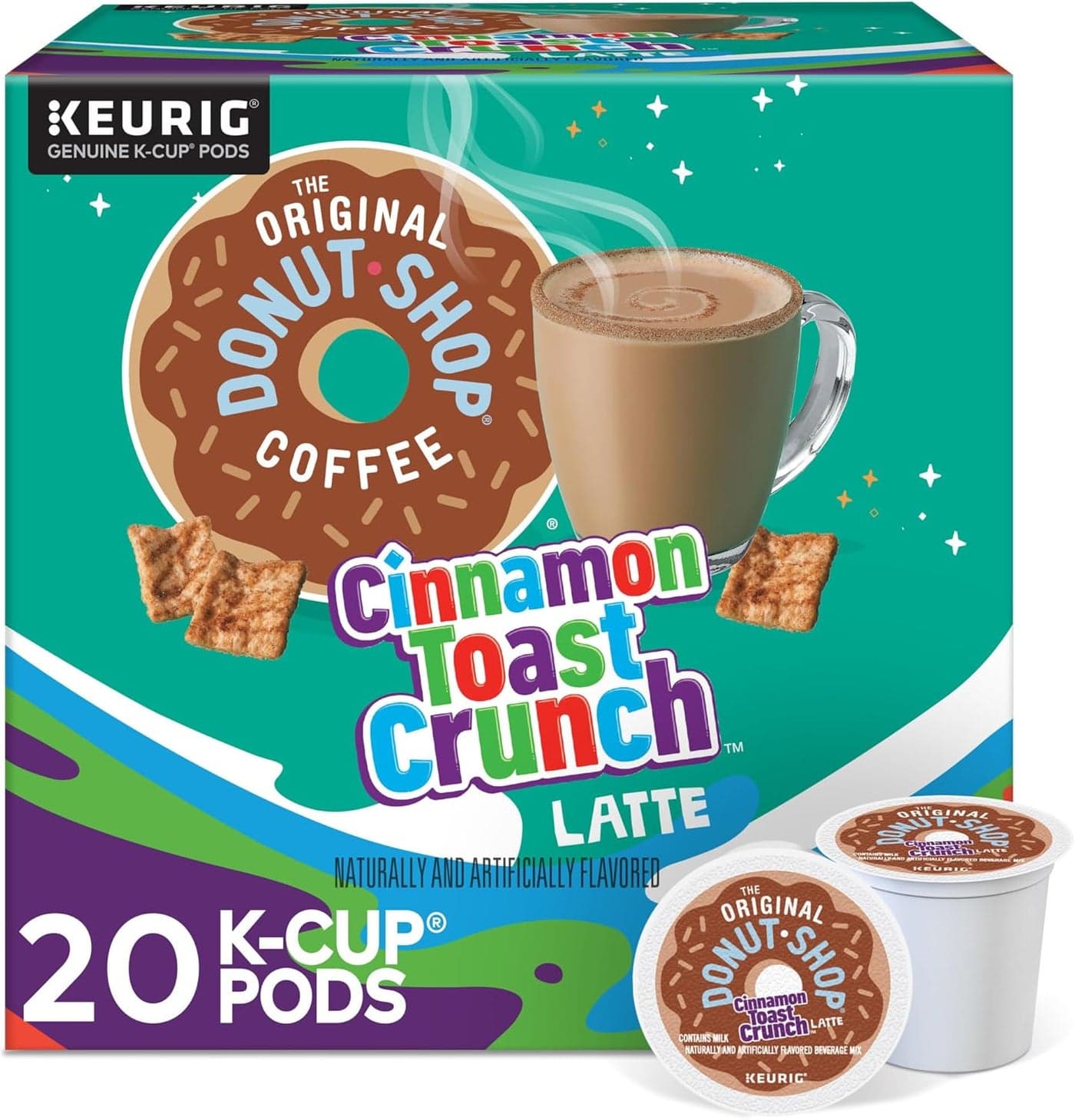 The Original Donut Shop Cinnamon Toast Crunch One-Step Latte K-Cup Pods, 20 Count