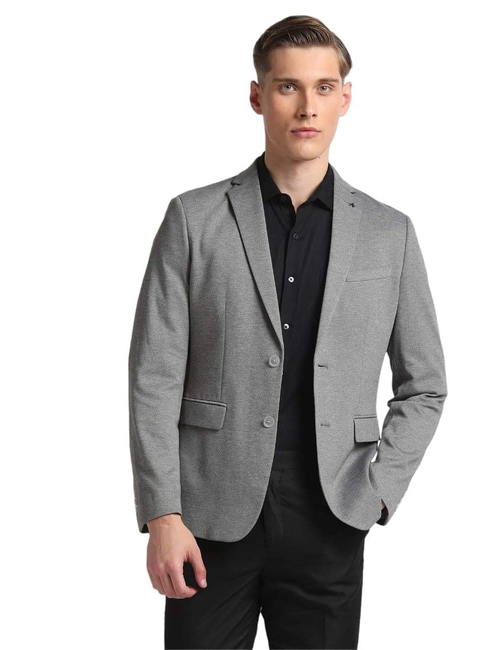 Arrow Slim Fit Single-Breasted Collar Button Closure Blazer for Men - 36, Grey