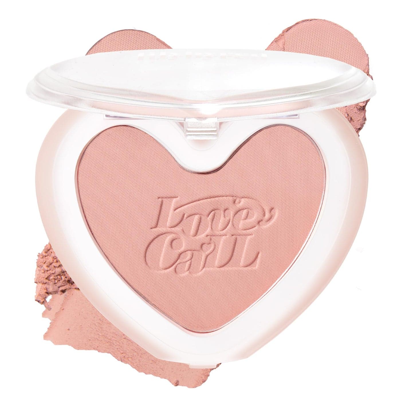 lilybyred Luv Beam Blur Cheek HeartShaped Korean Powder Blush Silky Texture Lightweight Soft Blurring Matte Finish LongLasting Natural Flush Floral Woody Scent 014 oz 04 Blurry Rose