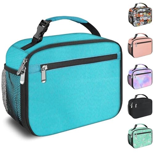 Kids Lunch Box for Boys Girls Lunch Bag Insulated Durable Lunchbox Children Lunch Tote Bag for School Light Blue