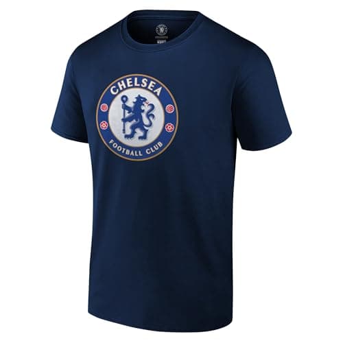 Icon Sports Chelsea FC Soccer Tee – Officially Licensed Unisex Short Sleeve Cotton T-Shirt 1-Navy S