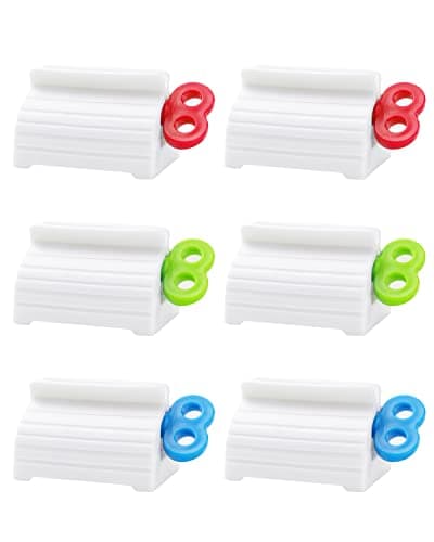 Toothpaste Squeezer, 6 Pcs Toothpaste Tube Squeezers, Multi-Purpose Toothpaste Dispenser, Rolling Toothpaste Holder Stand by MoHern