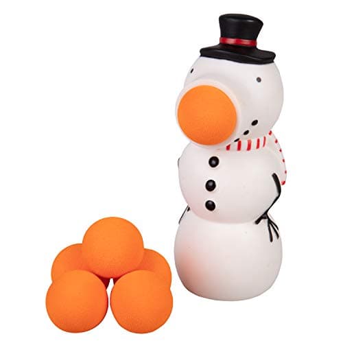 Hog Wild Christmas Snowman Ball Popper Toy Holiday Stocking Stuffer Includes 4 Soft Foam Balls Squeeze to Pop Air Powered Balls Up to 20 Feet for IndoorOutdoor Play Gift for Kids Girls Boys